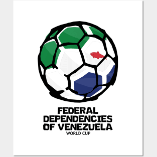 Federal Dependencies of Venezuela Football Country Flag Posters and Art